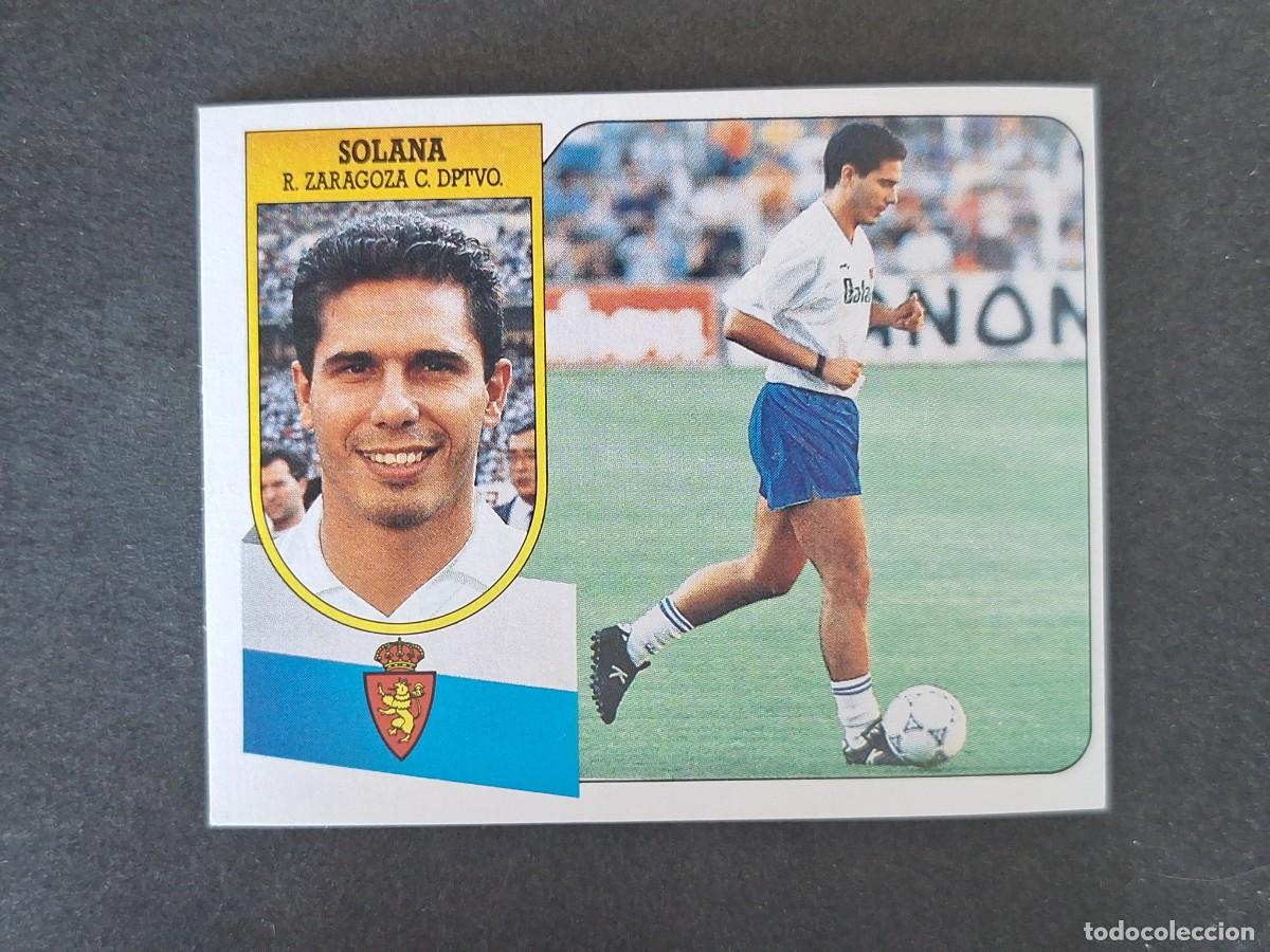 Cromos de f&uacute;tbol: L3 SOLANA REAL ZARAGOZA LIGA ESTE 1991 1992 91 92 CARTON SIN PEGAR NUNCA PEGADO