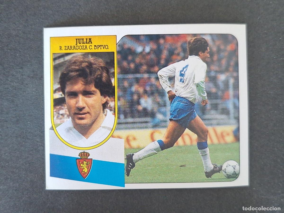 Cromos de f&uacute;tbol: L3 JULIA REAL ZARAGOZA LIGA ESTE 1991 1992 91 92 CARTON SIN PEGAR NUNCA PEGADO