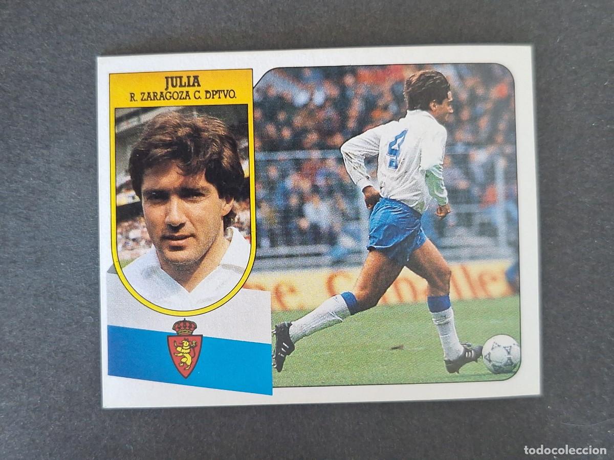 Cromos de f&uacute;tbol: L3 JULIA REAL ZARAGOZA LIGA ESTE 1991 1992 91 92 CARTON SIN PEGAR NUNCA PEGADO