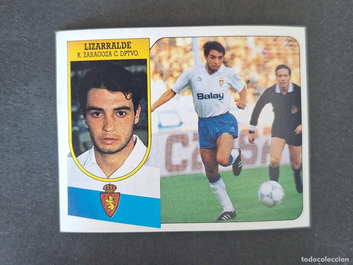 Cromos de f&uacute;tbol: L3 LIZARRALDE REAL ZARAGOZA LIGA ESTE 1991 1992 91 92 CARTON SIN PEGAR NUNCA PEGADO