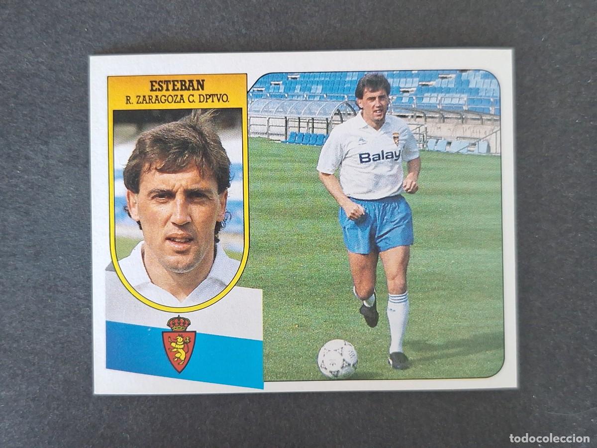 Cromos de f&uacute;tbol: L3 ESTEBAN REAL ZARAGOZA LIGA ESTE 1991 1992 91 92 CARTON SIN PEGAR NUNCA PEGADO