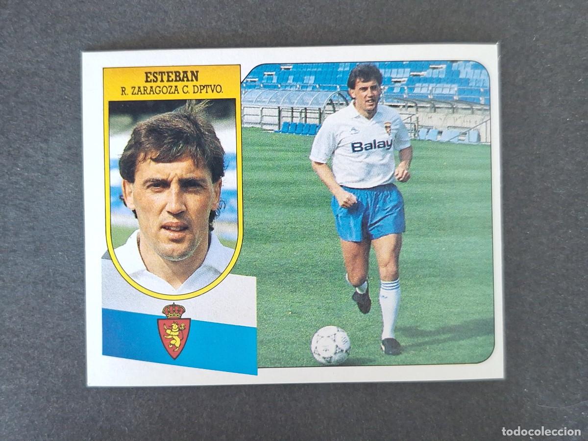 Cromos de f&uacute;tbol: L3 ESTEBAN REAL ZARAGOZA LIGA ESTE 1991 1992 91 92 CARTON SIN PEGAR NUNCA PEGADO