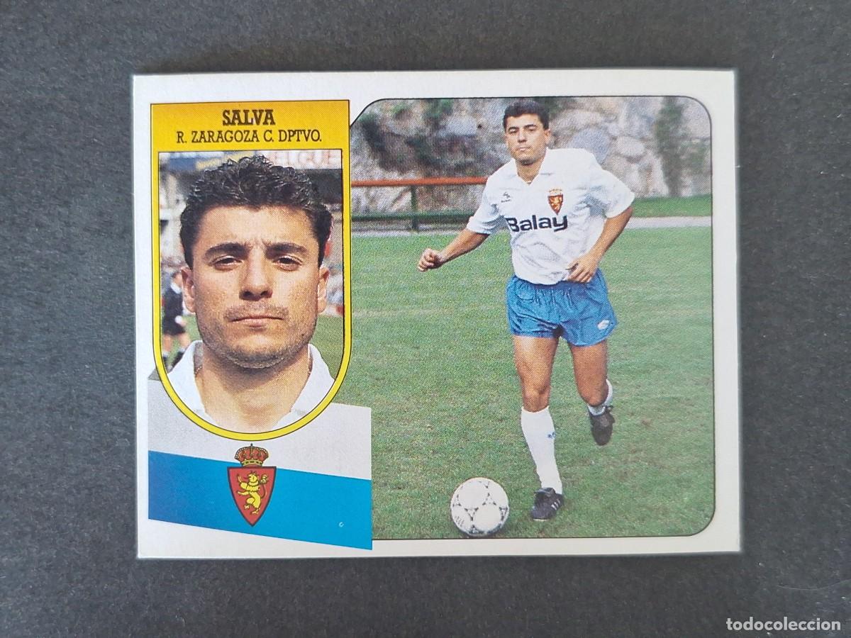Cromos de f&uacute;tbol: L3 SALVA REAL ZARAGOZA LIGA ESTE 1991 1992 91 92 CARTON SIN PEGAR NUNCA PEGADO