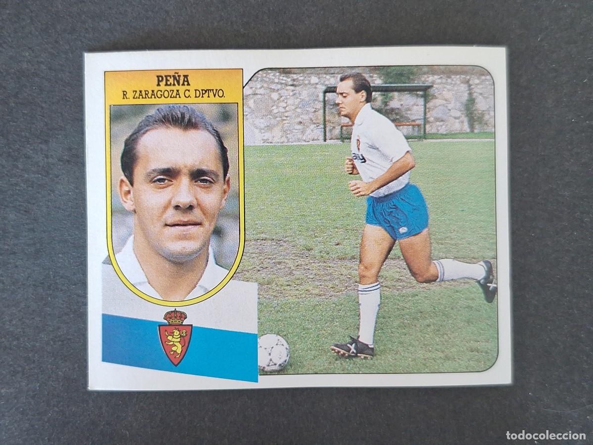Cromos de f&uacute;tbol: L3 PE&Ntilde;A REAL ZARAGOZA LIGA ESTE 1991 1992 91 92 CARTON SIN PEGAR NUNCA PEGADO