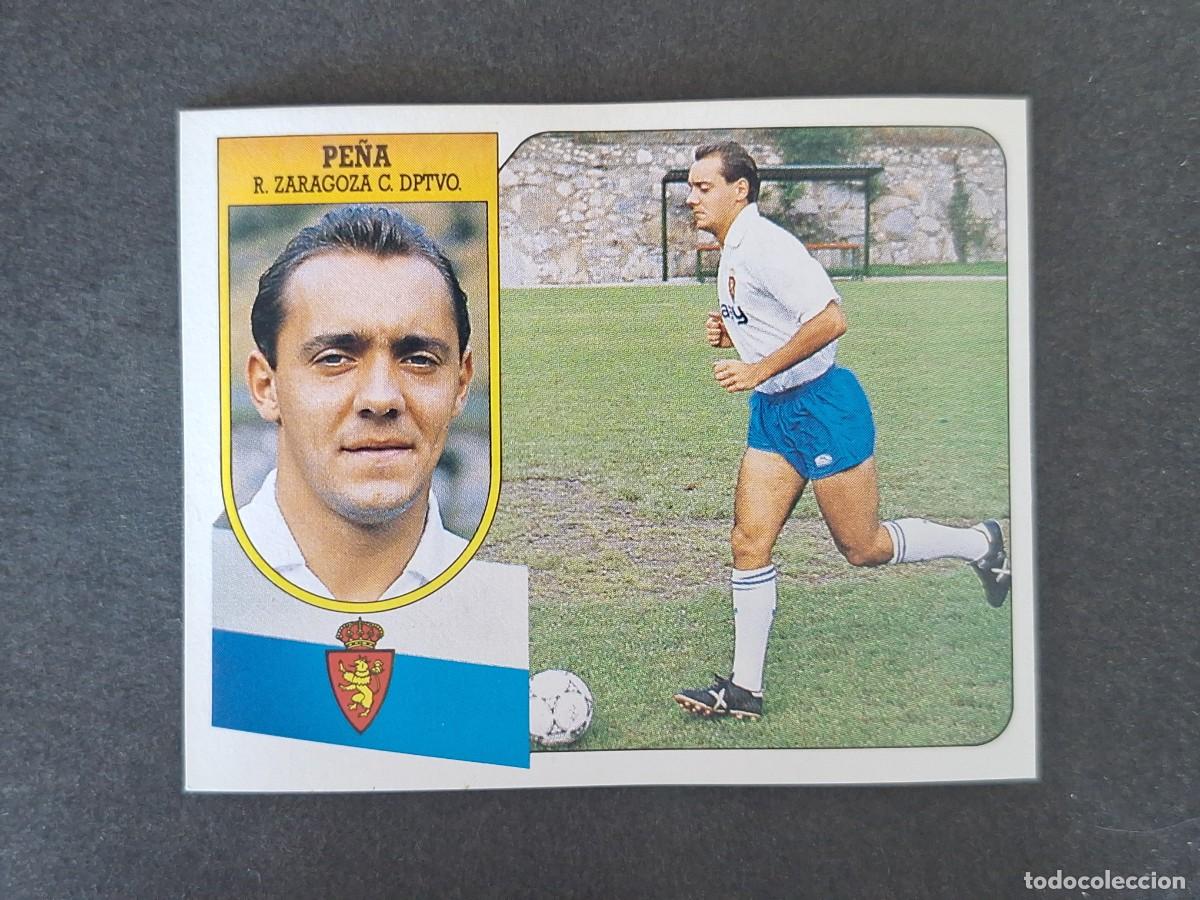 Cromos de f&uacute;tbol: L3 PE&Ntilde;A REAL ZARAGOZA LIGA ESTE 1991 1992 91 92 CARTON SIN PEGAR NUNCA PEGADO