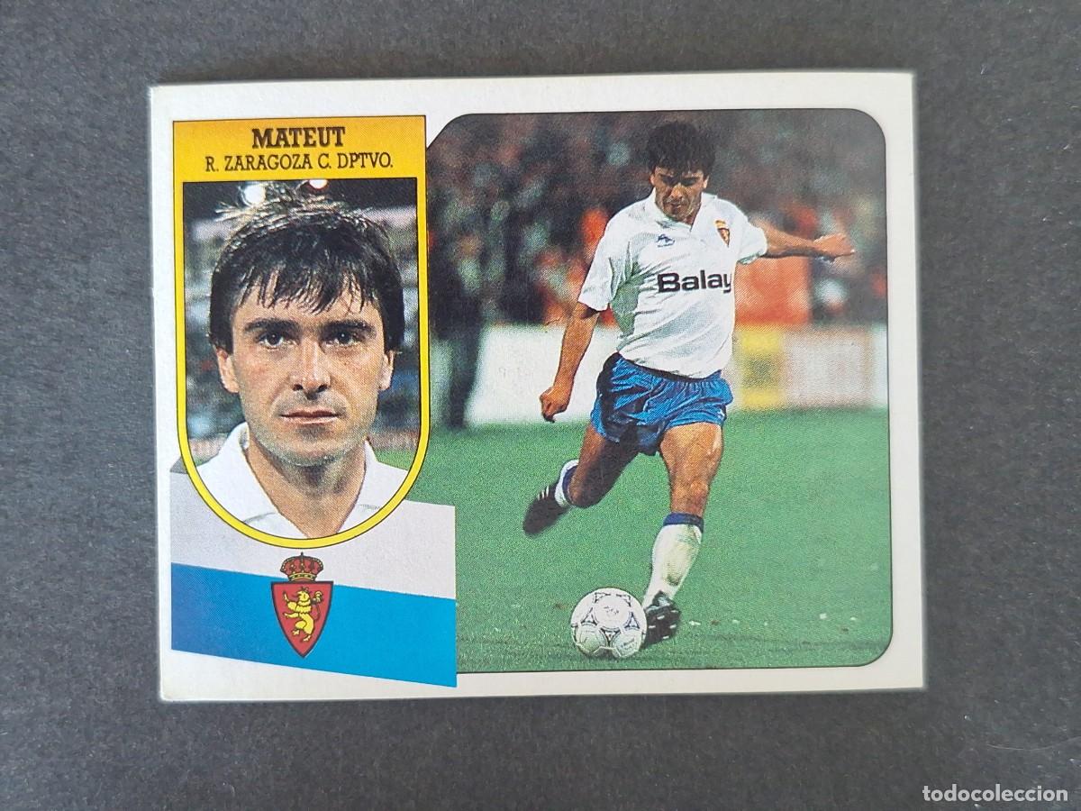 Cromos de f&uacute;tbol: L3 MATEUT REAL ZARAGOZA LIGA ESTE 1991 1992 91 92 CARTON SIN PEGAR NUNCA PEGADO