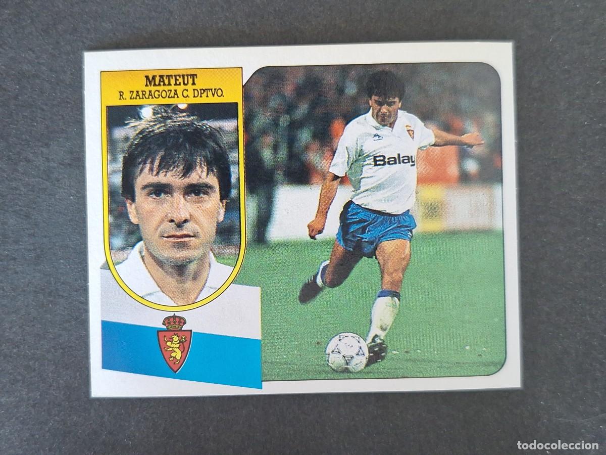 Cromos de f&uacute;tbol: L3 MATEUT REAL ZARAGOZA LIGA ESTE 1991 1992 91 92 CARTON SIN PEGAR NUNCA PEGADO