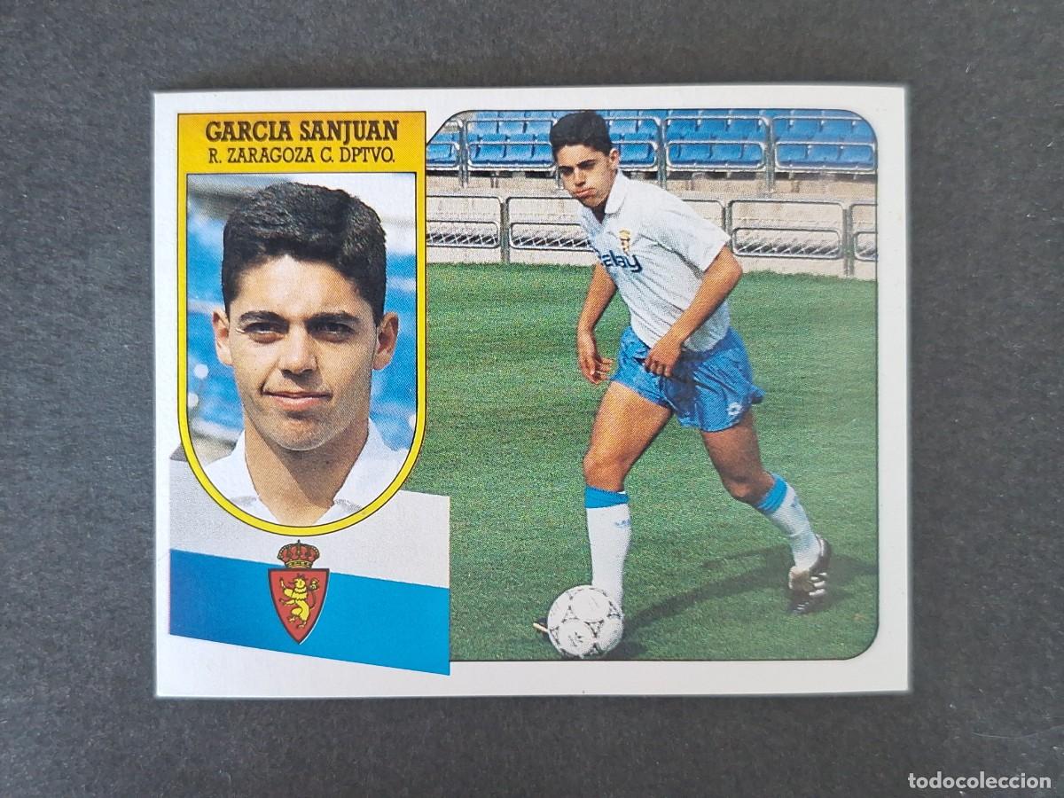 Cromos de f&uacute;tbol: L3 GARCIA SANJUAN REAL ZARAGOZA LIGA ESTE 1991 1992 91 92 CARTON SIN PEGAR NUNCA PEGADO