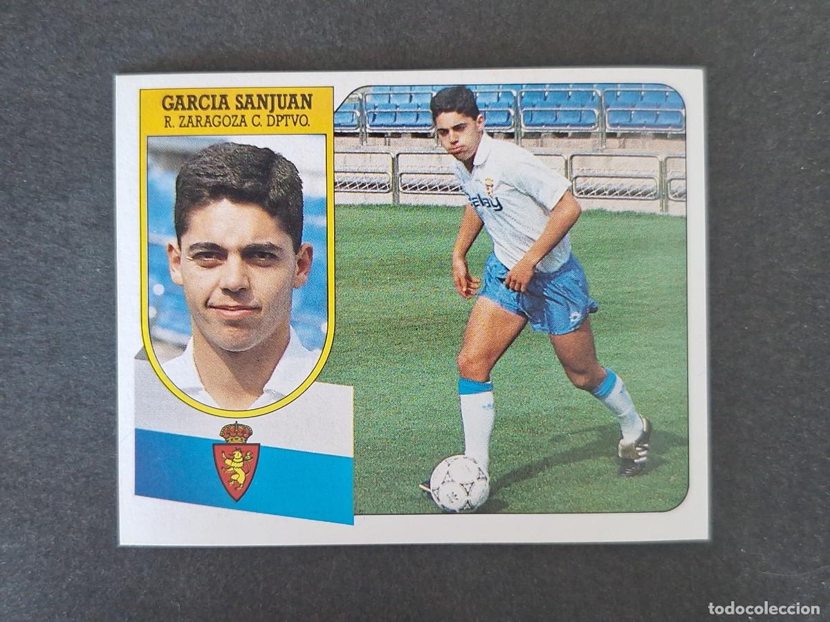 Cromos de f&uacute;tbol: L3 GARCIA SANJUAN REAL ZARAGOZA LIGA ESTE 1991 1992 91 92 CARTON SIN PEGAR NUNCA PEGADO