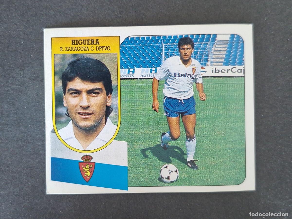 Cromos de f&uacute;tbol: L3 HIGUERA REAL ZARAGOZA LIGA ESTE 1991 1992 91 92 CARTON SIN PEGAR NUNCA PEGADO