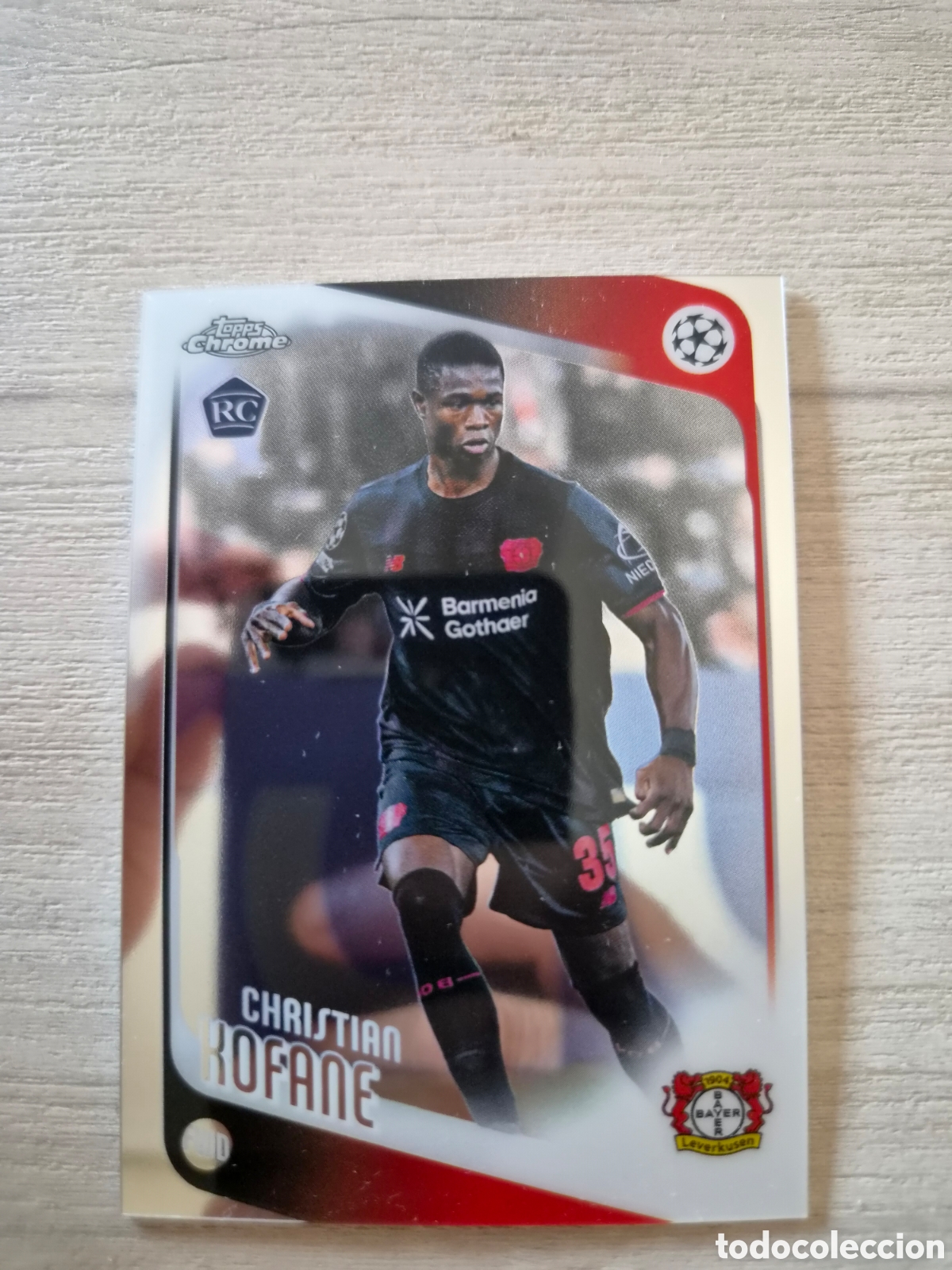 Cromos de f&uacute;tbol: N&deg;27 Christian Kofane RC Topp Chrome UCC 2025/26