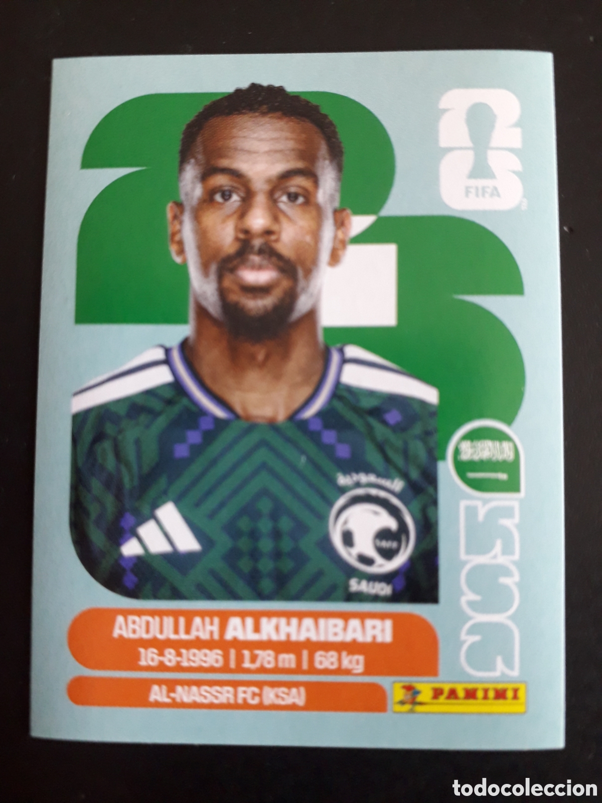 Cromos de f&uacute;tbol: ALKHAIBARI ARABIA SAUD&Iacute; KSA 11 MUNDIAL F&Uacute;TBOL 2026 FIFA WORLD CUP PANINI SIN PEGAR PEDIDO M&Iacute;NIMO 3&euro;.