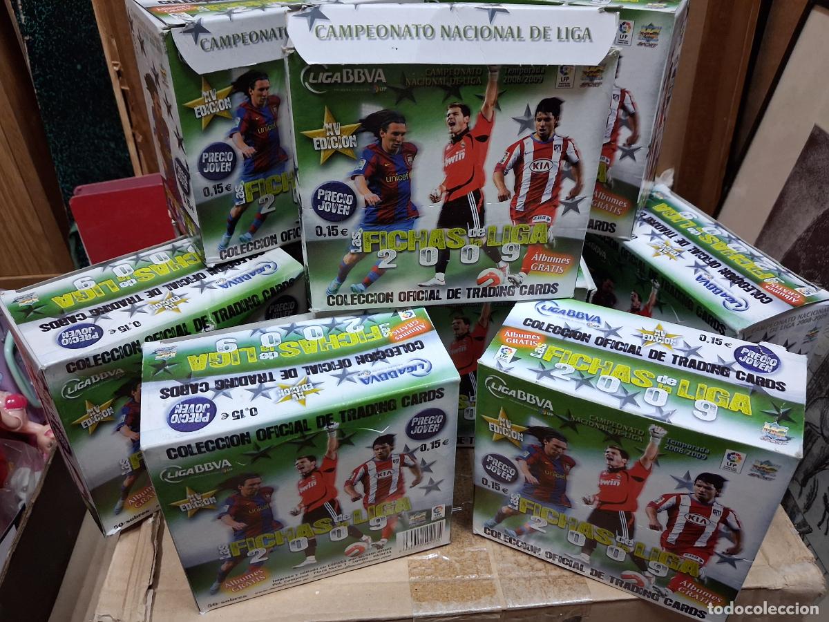 Cromos de f&uacute;tbol: LOTE 10 CAJAS 500 SOBRES CROMOS FUTBOL SIN ABRIR MUNDICROMO LIGA 2008 2009 NUEVOS