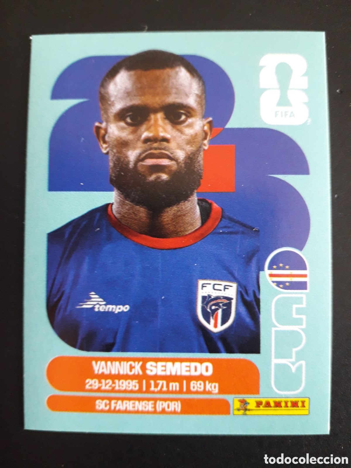 Cartes &agrave; collectionner de Football: YANNICK SEMEDO CABO VERDE CPV 9 MUNDIAL F&Uacute;TBOL 2026 FIFA WORLD CUP PANINI SIN PEGAR PEDIDO M&Iacute;NIMO 3&euro;