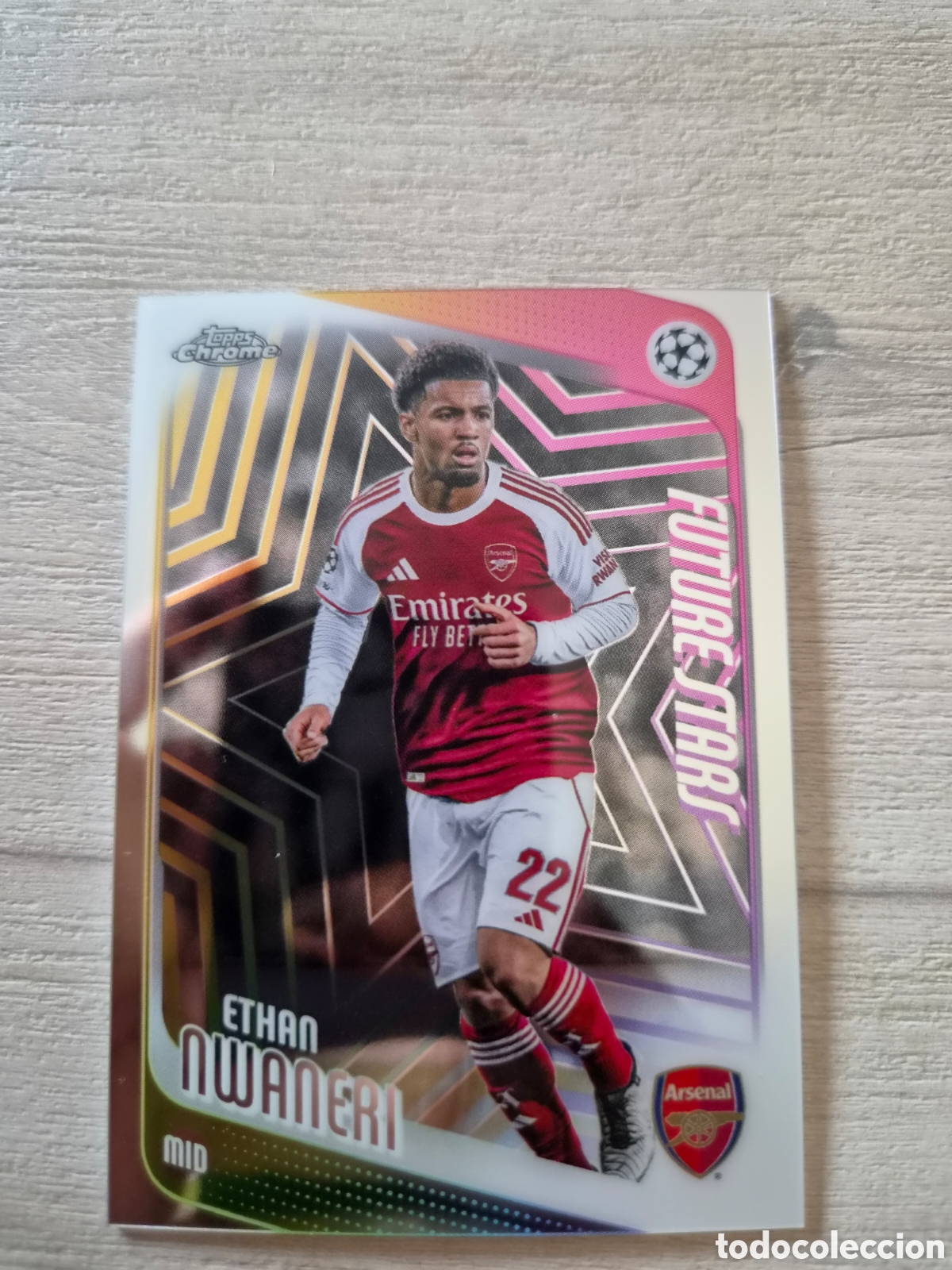Figurine di Calcio: N&deg;21 Ethan Nwaneri &rdquo;Future Stars&rdquo; Topps Chrome UCC 2025/26
