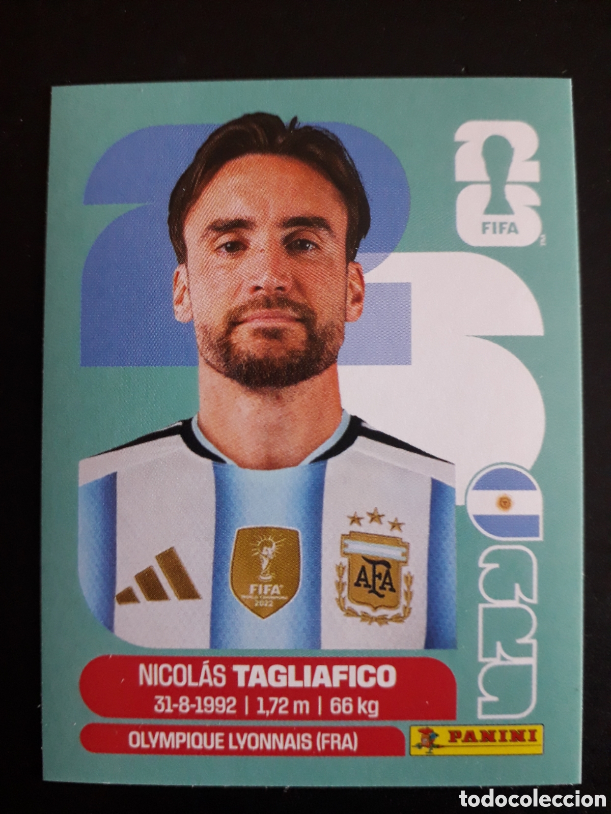 Cromos de f&uacute;tbol: TAGLIAFICO ARGENTINA ARG 6 MUNDIAL F&Uacute;TBOL 2026 FIFA WORLD CUP PANINI SIN PEGAR PEDIDO M&Iacute;NIMO 3&euro;.