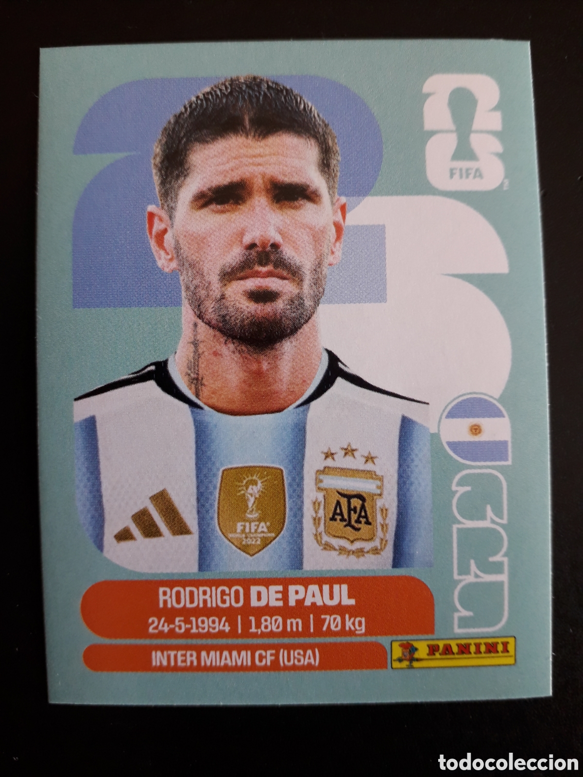 Cromos de f&uacute;tbol: DE PAUL ARGENTINA ARG 10 MUNDIAL F&Uacute;TBOL 2026 FIFA WORLD CUP PANINI SIN PEGAR PEDIDO M&Iacute;NIMO 3&euro;