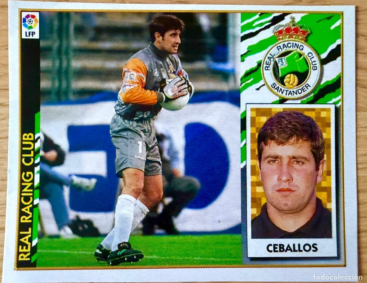 Figurine di Calcio: CEBALLOS RACING SANTANDER 97 98 1997 1998 LIGA EDICIONES ESTE RECORTADO STICKER