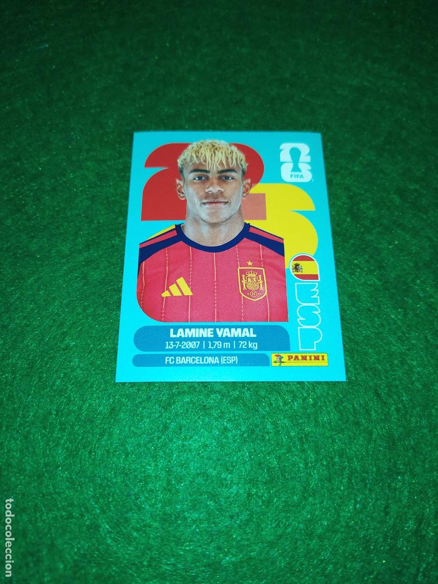 Figurine di Calcio: OFFICIAL STICKER COLLECTION WORLD CUP MUNDIAL 2026 - ESPA&Ntilde;A N&ordm; 15 LAMINE YAMAL