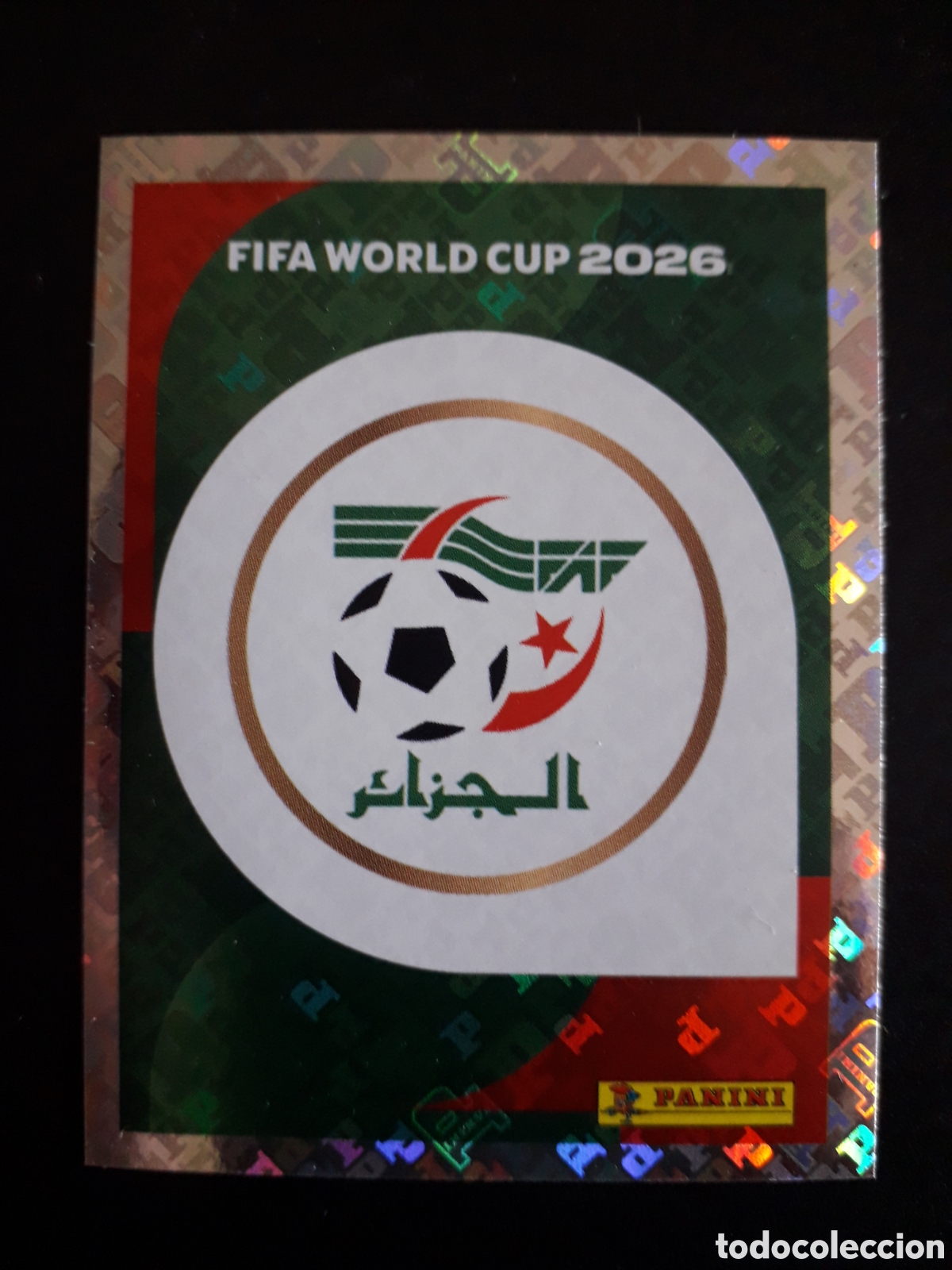 Football Stickers: ESCUDO ARGELIA ALG 1 MUNDIAL F&Uacute;TBOL 2026 FIFA WORLD CUP PANINI SIN PEGAR PEDIDO M&Iacute;NIMO 3&euro;.