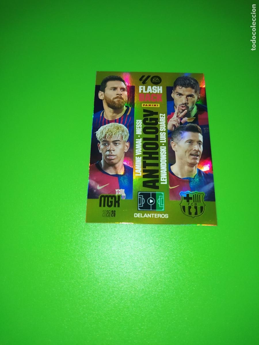 Football Stickers: MGK 2025 2026 FC BARCELONA ANTHOLOGY N&ordm; 438 MESSI - LAMINE YAMAL - LEWANDOWSKI - LUIS SUAREZ