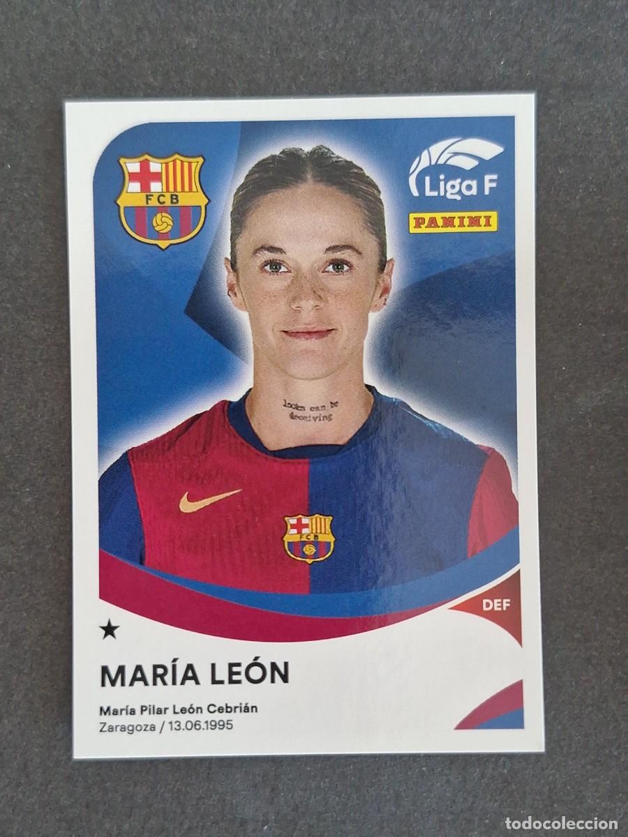 Cromos de f&uacute;tbol: L1 MARIA LEON F. C. BARCELONA 50A PANINI LIGA F 2024 2025 24 25 SIN PEGAR NUNCA PEGADO