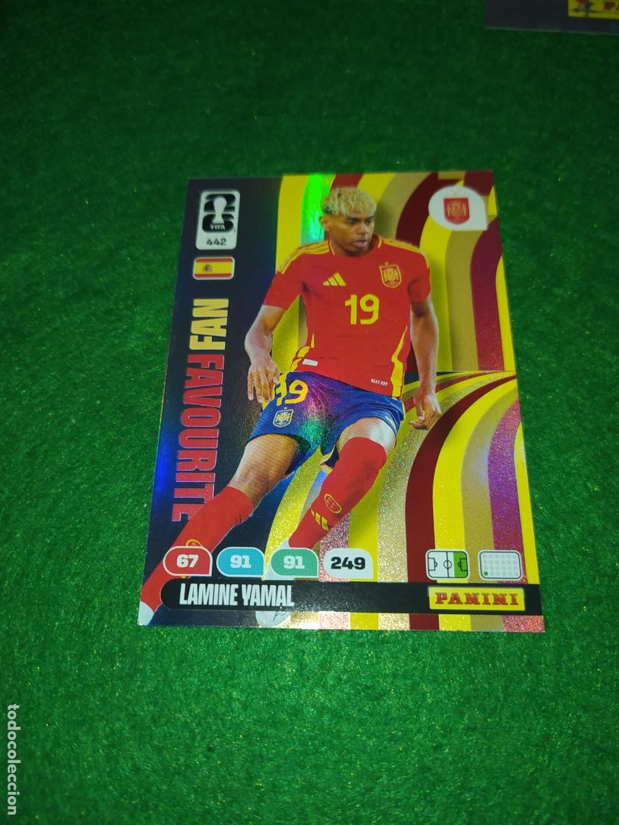 Cromos de f&uacute;tbol: LAMINE YAMAL FAN FAVOURITE N&ordm; 442 ESPA&Ntilde;A ADRENALYN MUNDIAL FIFA WORLD CUP 2026