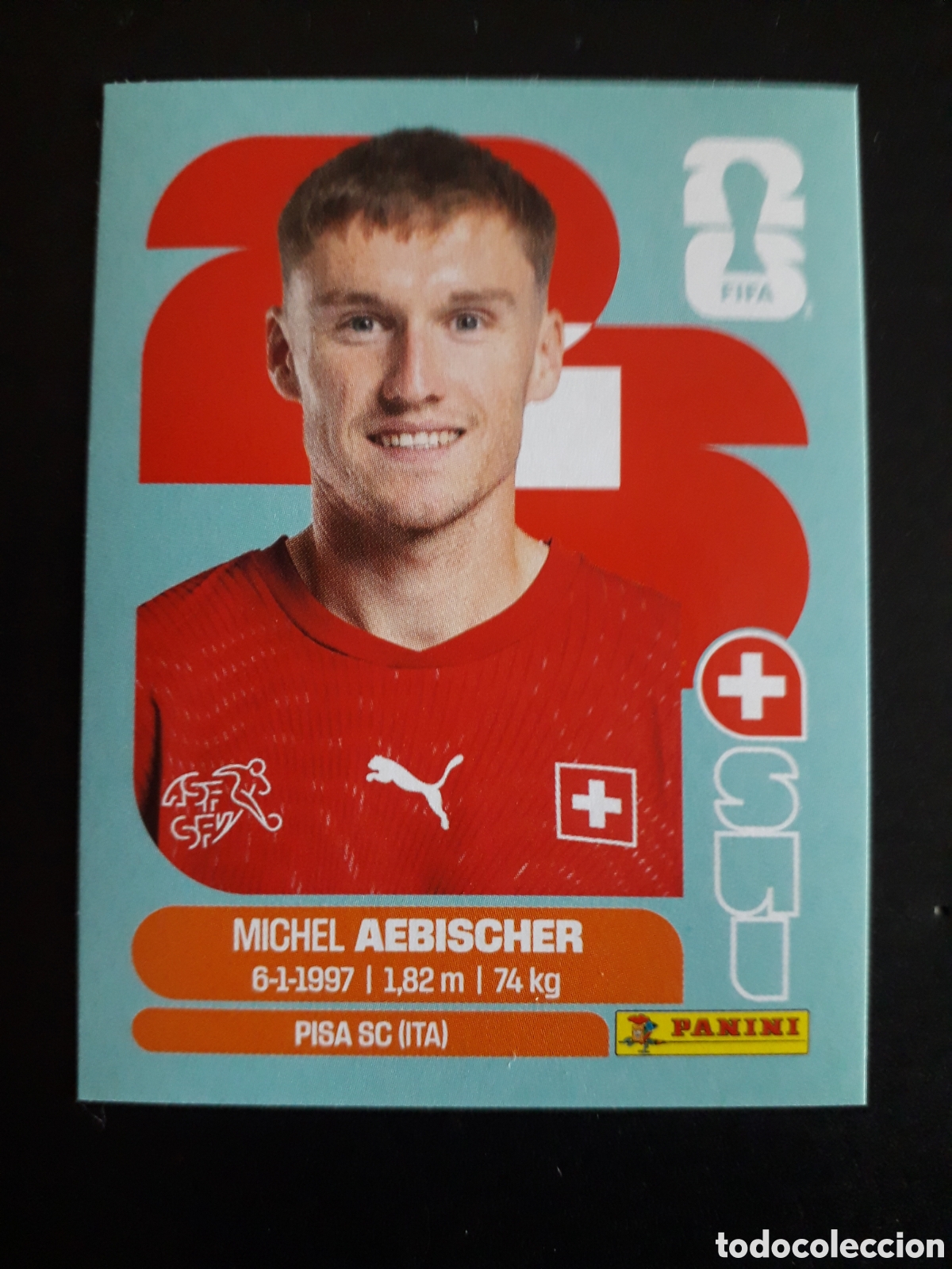 Cromos de f&uacute;tbol: AEBISCHER SUIZA SUI 16 MUNDIAL F&Uacute;TBOL 2026 FIFA WORLD CUP PANINI SIN PEGAR PEDIDO M&Iacute;NIMO 3&euro;