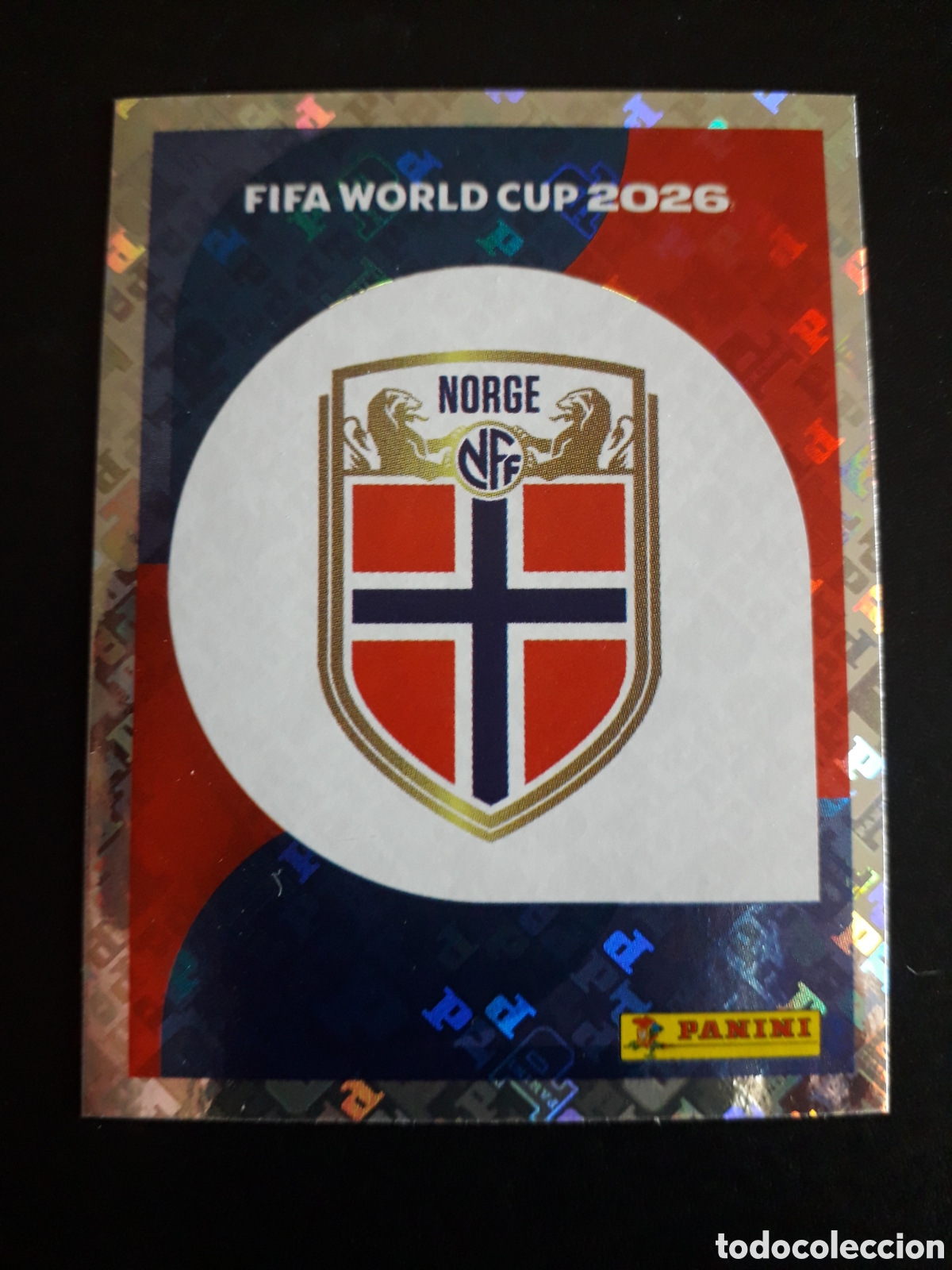Cromos de f&uacute;tbol: ESCUDO NORUEGA NOR 1 MUNDIAL F&Uacute;TBOL 2026 FIFA WORLD CUP PANINI SIN PEGAR PEDIDO M&Iacute;NIMO 3&euro;