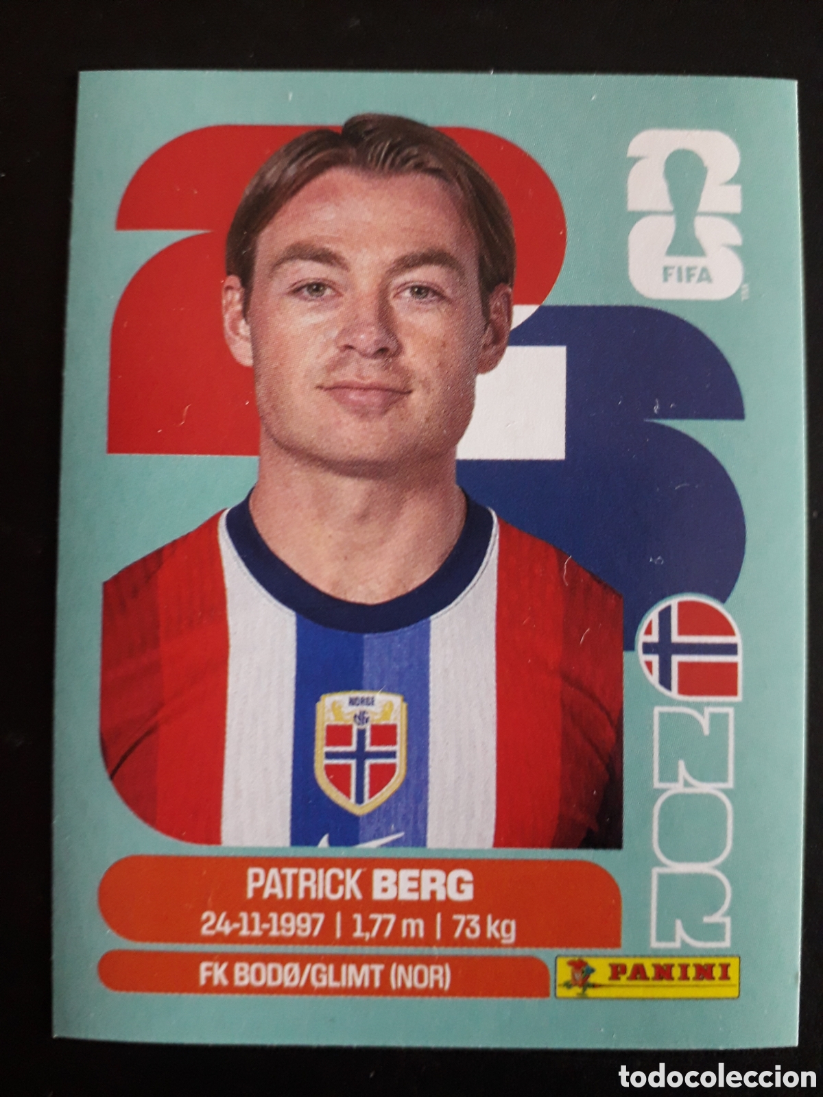 Cartes &agrave; collectionner de Football: BERG NORUEGA NOR 14 MUNDIAL F&Uacute;TBOL 2026 FIFA WORLD CUP PANINI SIN PEGAR PEDIDO M&Iacute;NIMO 3&euro;.