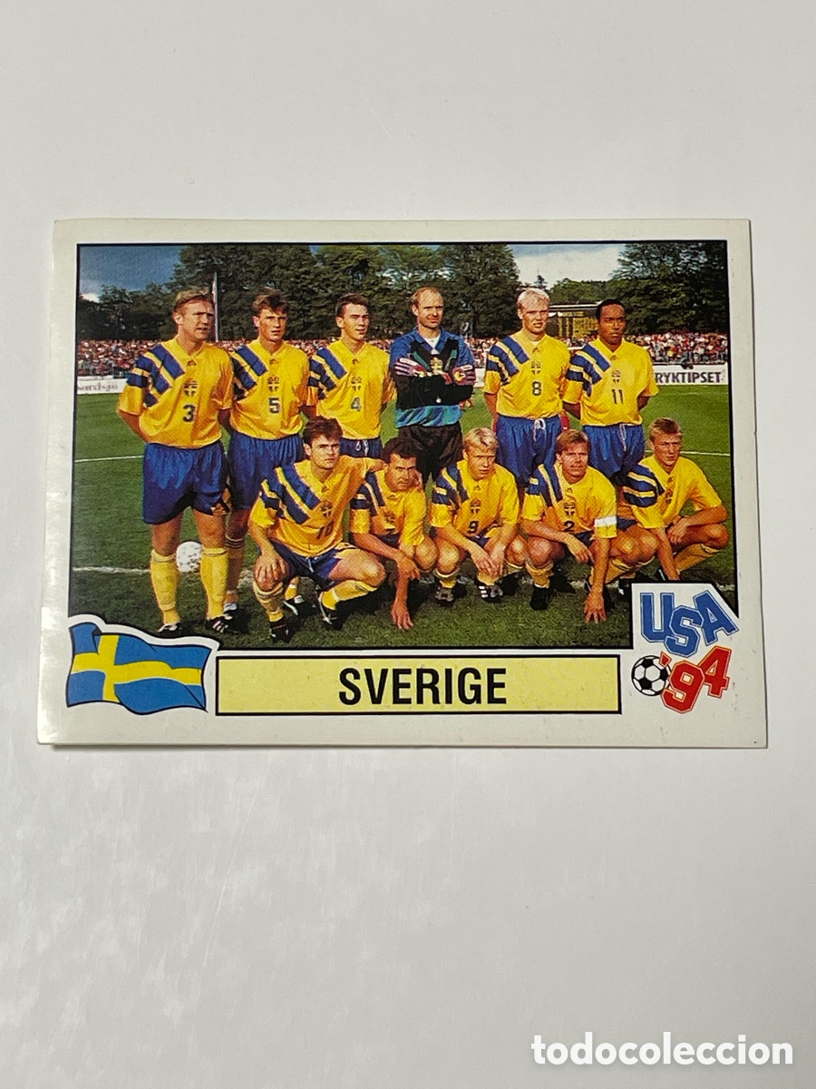 Cromos de f&uacute;tbol: Suecia foto equipo Panini Mundial USA 94 #162