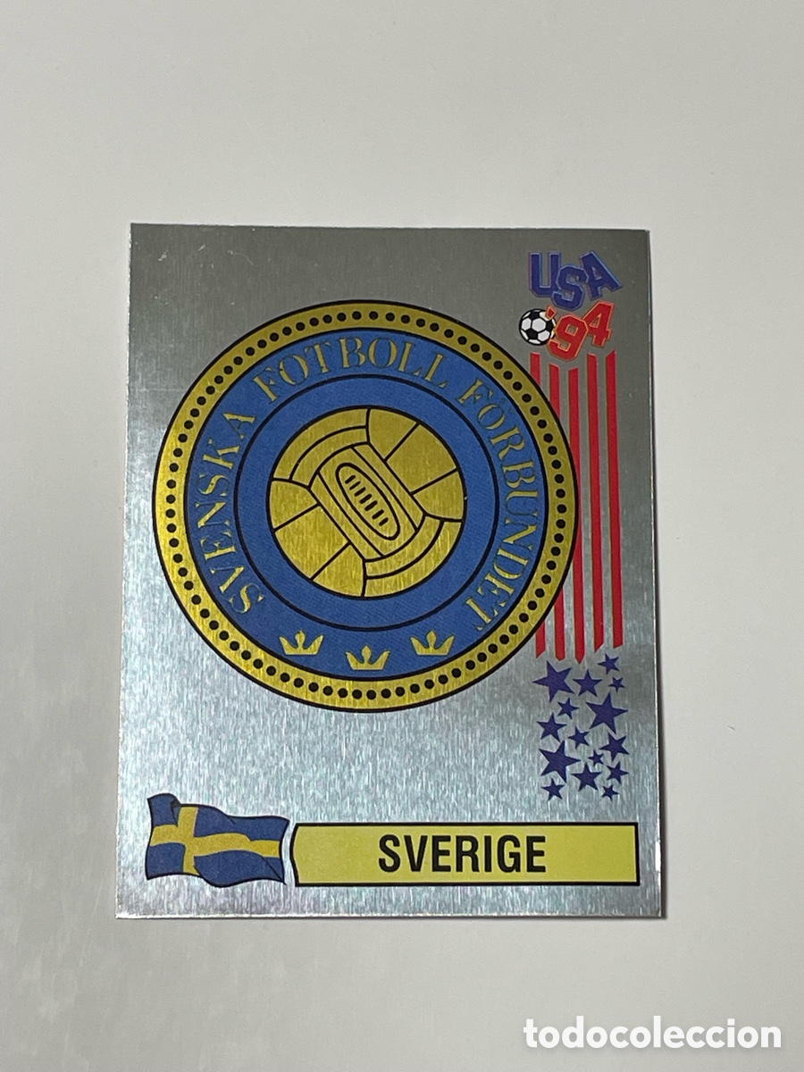 Cromos de f&uacute;tbol: Escudo Suecia Panini Mundial USA 94 #153