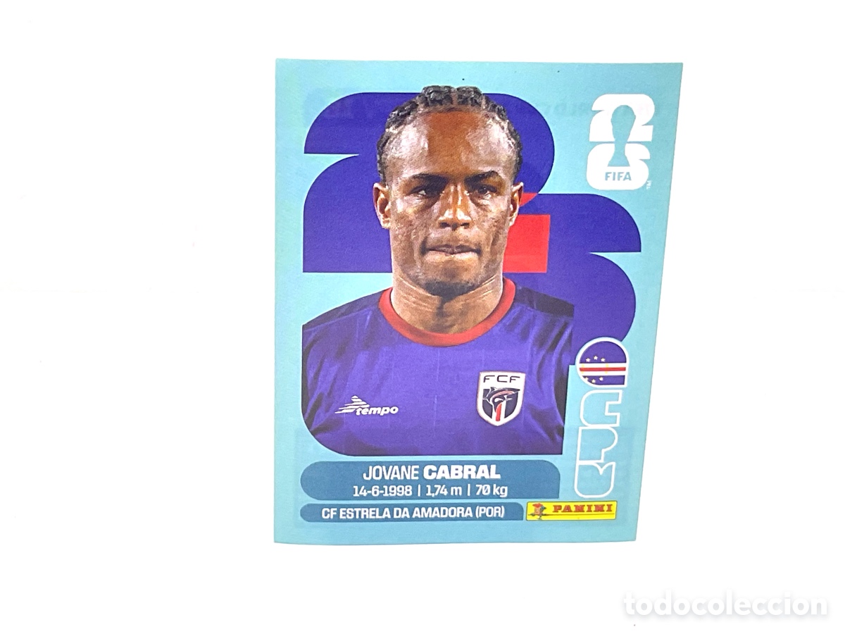 Football Stickers: CABO VERDE / CPV . N&ordm; 16. JOVANE CABRAL . FIFA WORLD CUP 2026.PANINI