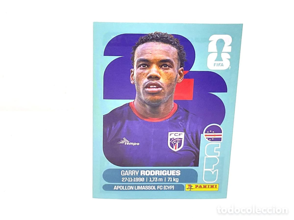 Cromos de f&uacute;tbol: CABO VERDE / CPV . N&ordm; 15. GARRY RODRIGUES . FIFA WORLD CUP 2026.PANINI