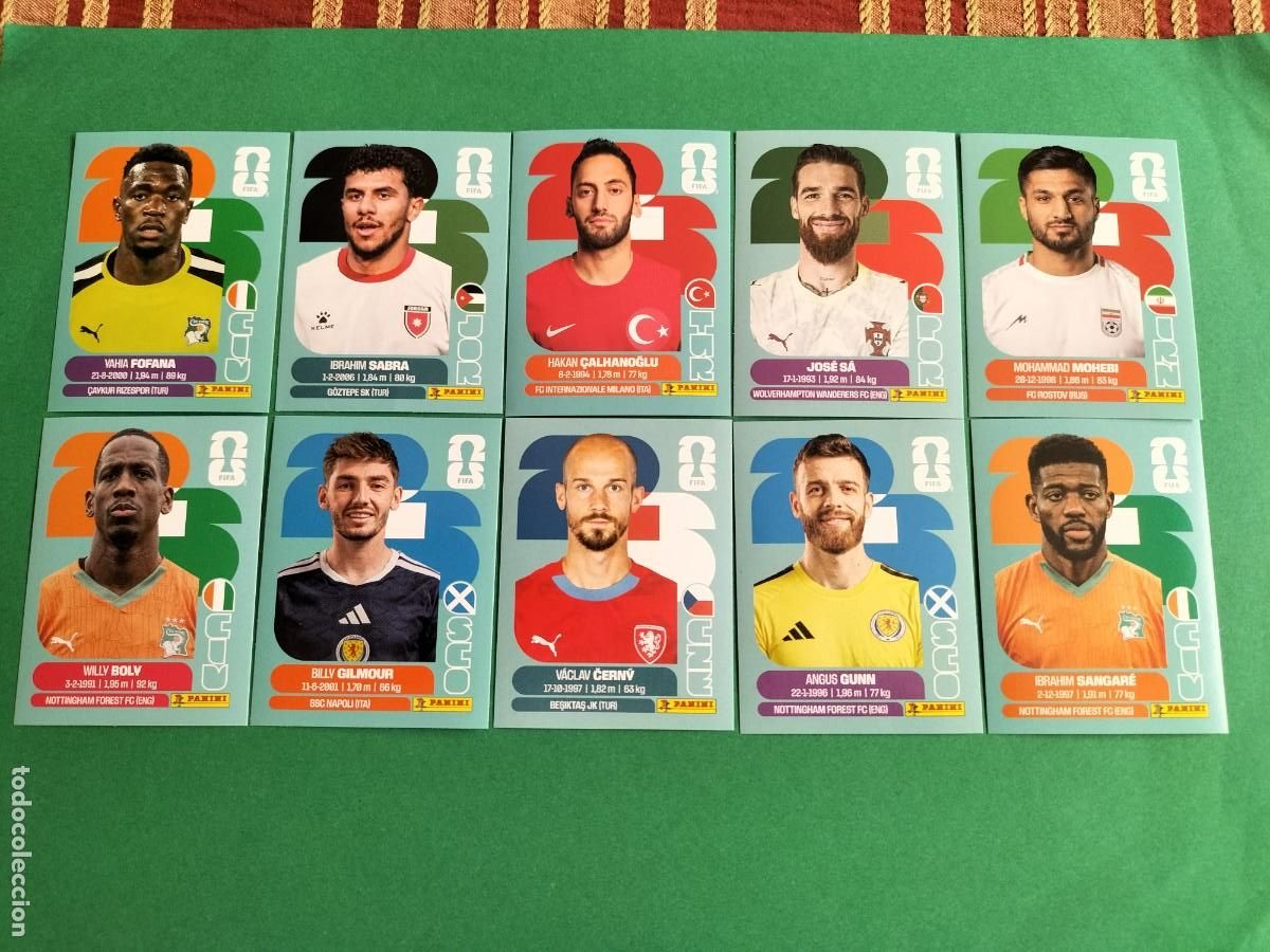 Football Stickers: (PANINI) LOTE DE 10 CROMOS ORIGINALES FIFA WORLD CUP 2026 SIN PEGAR
