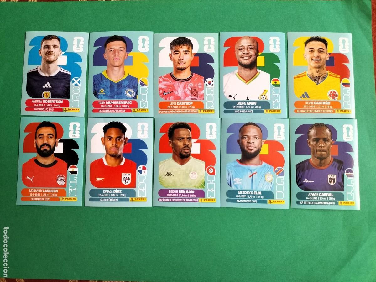 Football Stickers: (PANINI) LOTE DE 10 CROMOS ORIGINALES FIFA WORLD CUP 2026 SIN PEGAR