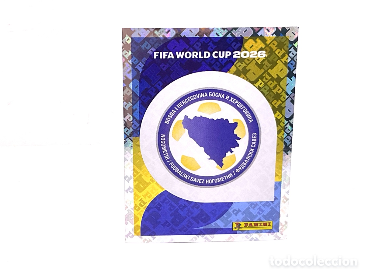 Football Stickers: BOSNIA Y HERZEGOVINA / BIH . N&ordm; 1 . ESCUDO . FIFA WORLD CUP 2026.PANINI