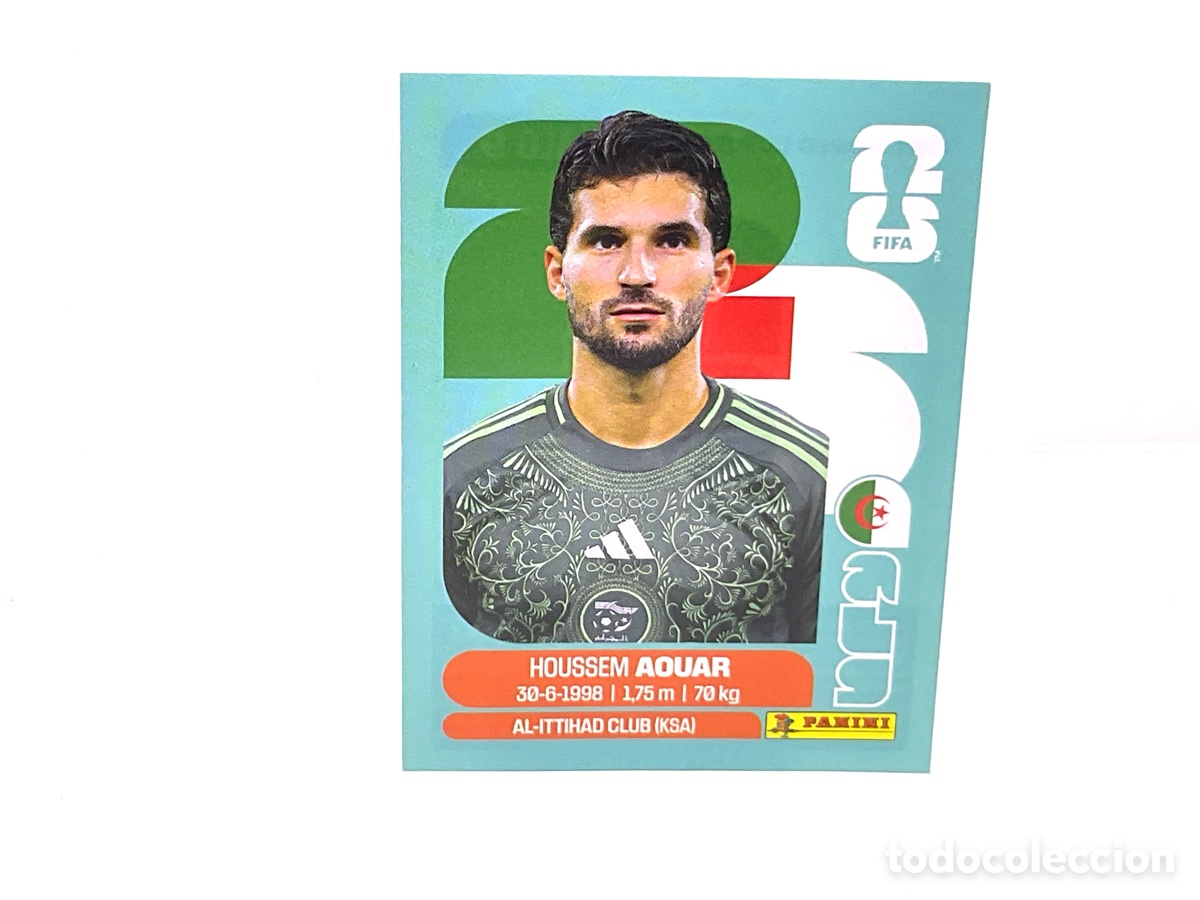 Cromos de f&uacute;tbol: ALGERIA / ALG . N&ordm; 9 . HOUSSEM AOUAR . FIFA WORLD CUP 2026.PANINI