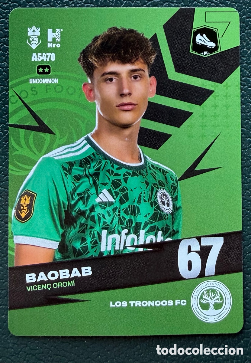 Fu&szlig;ball-Sticker: A5470 VICEN&Ccedil; OROMI BAOBAB LOS TRONCOS FC FICHAS ALBUM KINGS LEAGUE INFOJOBS 2024 KOLEX