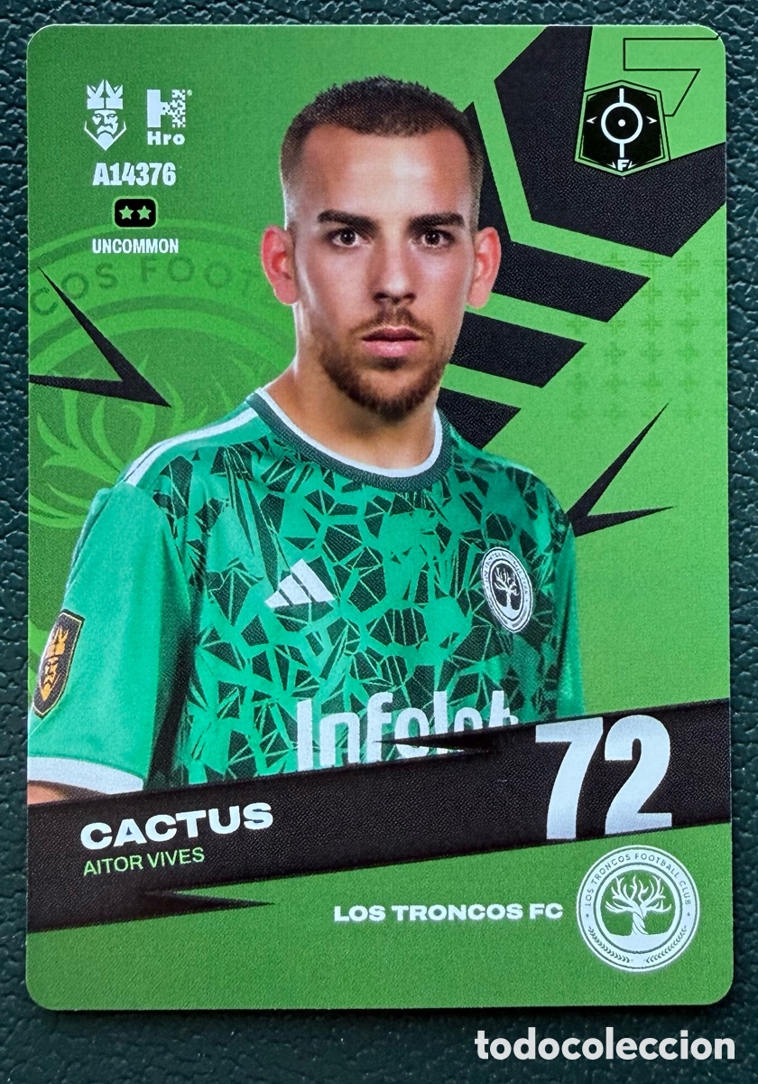 Cromos de Futebol: A14376 AITOR VIVES CACTUS LOS TRONCOS FC FICHAS ALBUM KINGS LEAGUE INFOJOBS 2024 KOLEX