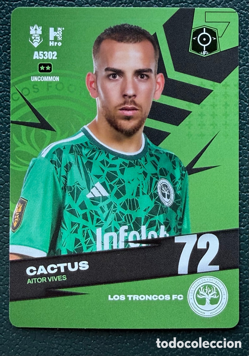 Cromos de Futebol: A5302 AITOR VIVES CACTUS LOS TRONCOS FC FICHAS ALBUM KINGS LEAGUE INFOJOBS 2024 KOLEX