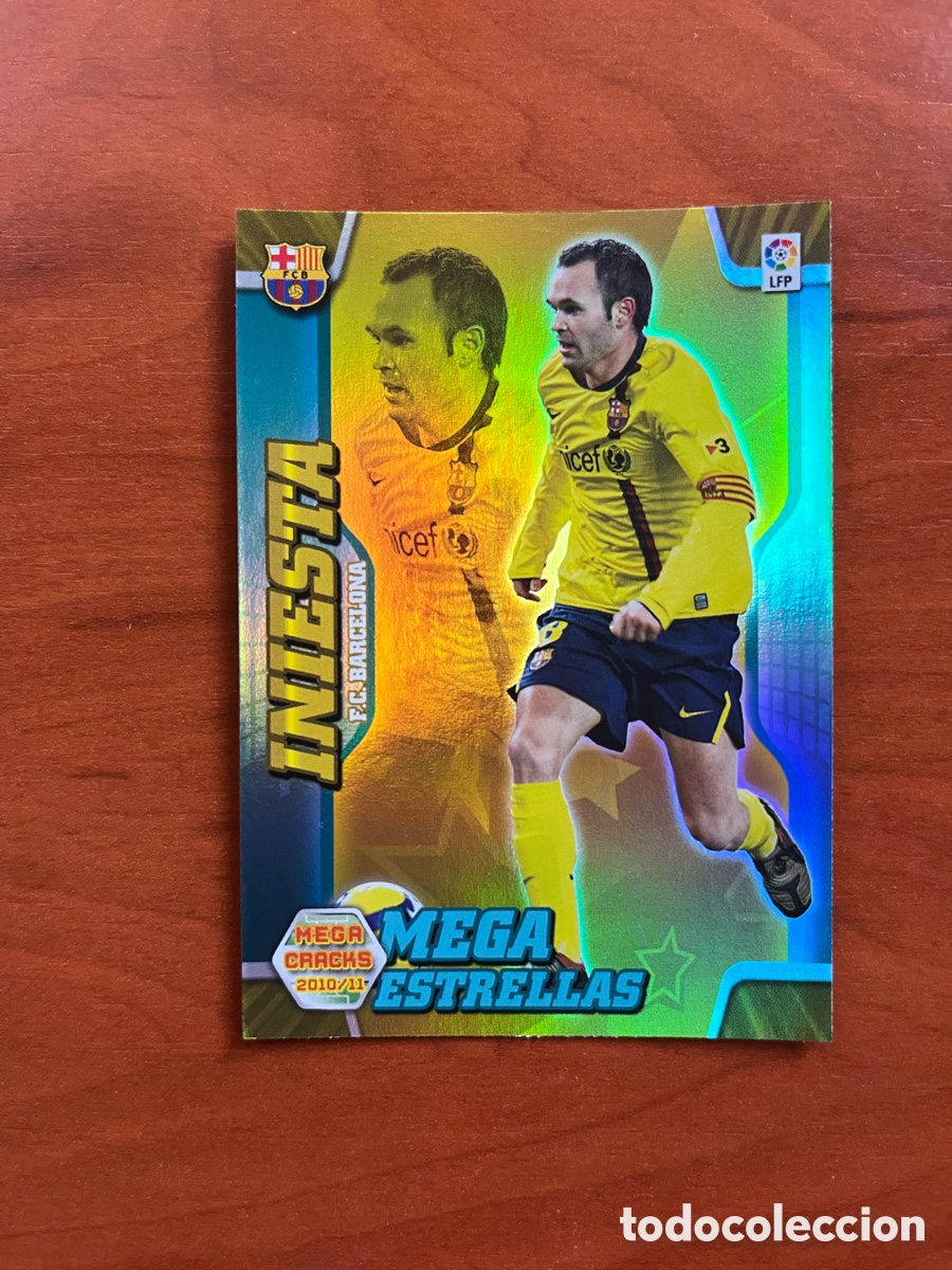 Cartes &agrave; collectionner de Football: INIESTA 378 MEGA ESTRELLAS BARCELONA FCB PANINI MEGACRACKS 2010-2011 10 11