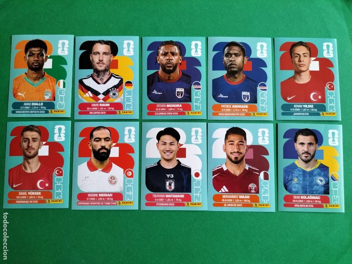 Figurine di Calcio: (PANINI) LOTE DE 10 CROMOS ORIGINALES FIFA WORLD CUP 2026 SIN PEGAR
