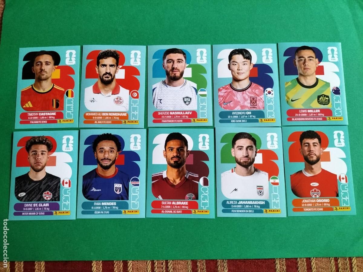 Figurine di Calcio: (PANINI) LOTE DE 10 CROMOS ORIGINALES FIFA WORLD CUP 2026 SIN PEGAR