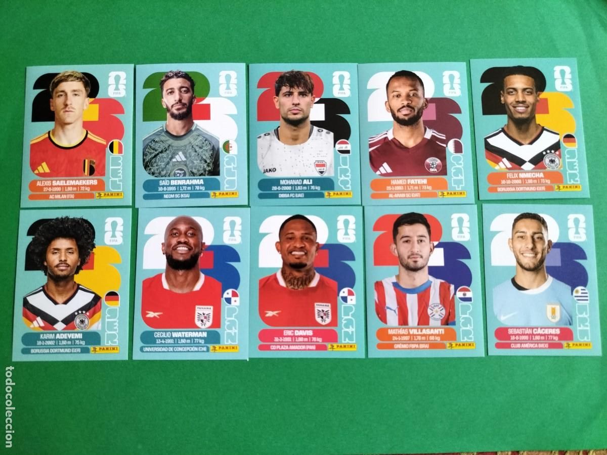 Figurine di Calcio: (PANINI) LOTE DE 10 CROMOS ORIGINALES FIFA WORLD CUP 2026 SIN PEGAR
