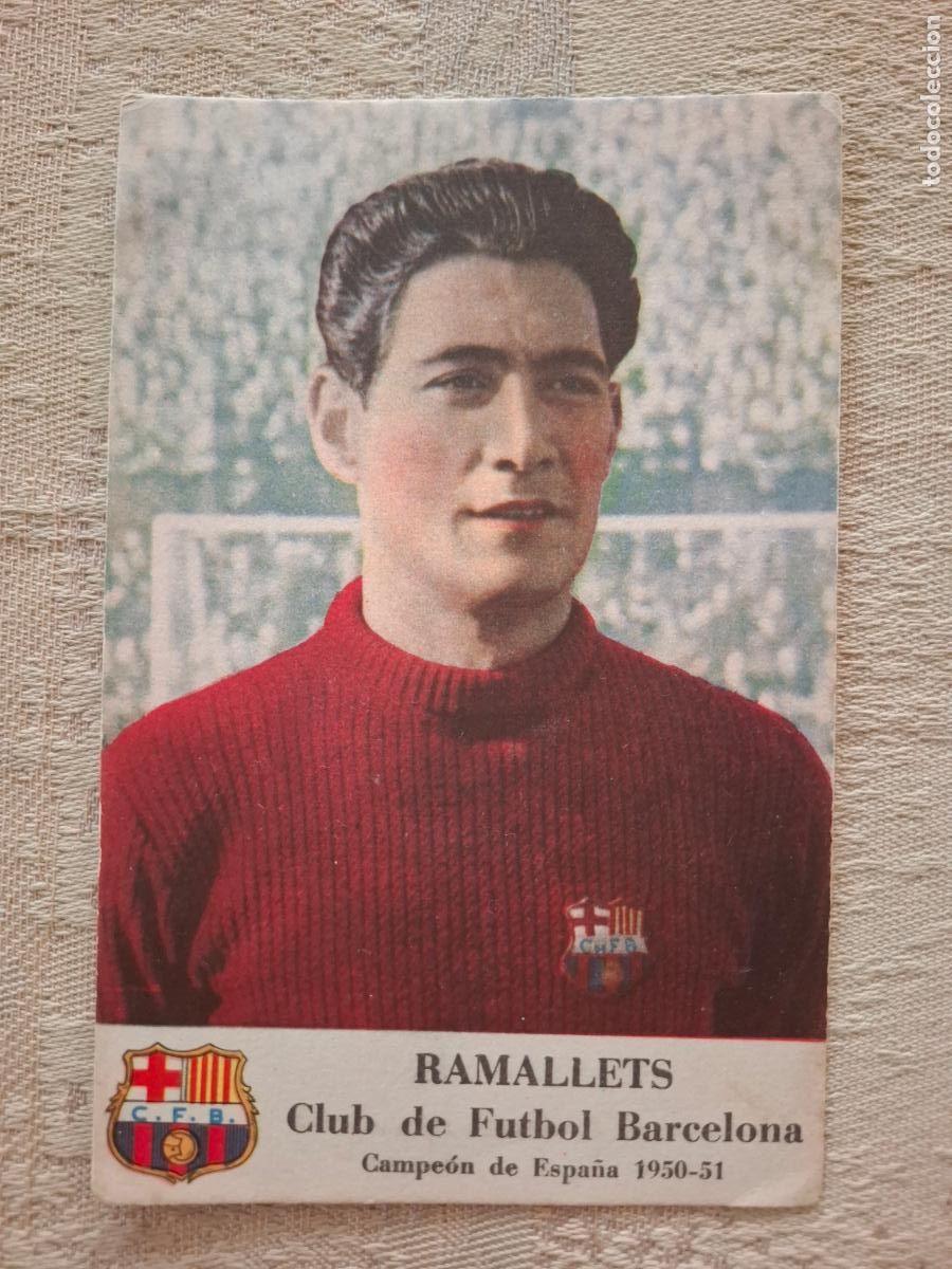 Cromos de f&uacute;tbol: RAMALLETS 1950 1951 50 51 - FC. BARCELONA - CHAMPA&Ntilde;A CASTELLBLANCH
