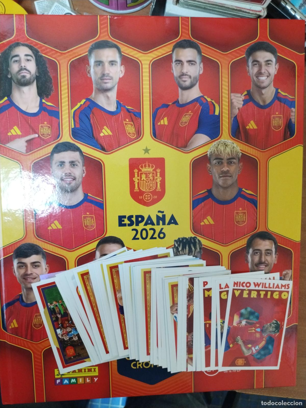 Cromos de f&uacute;tbol: ALBUM+72CROMOS COMPLETO SIN PEGAR *ESPA&Ntilde;A 2026* CARREFOUR