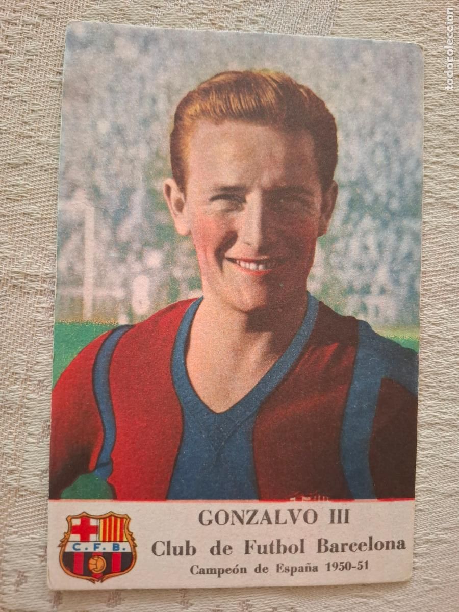 Football Stickers: GONZALVO III 1950 1951 50 51 - FC. BARCELONA - CHAMPA&Ntilde;A CASTELLBLANCH