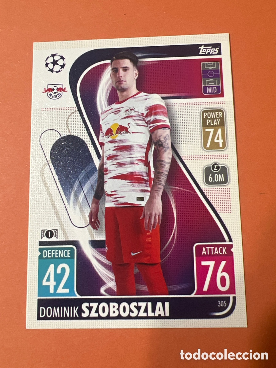 Cromos de f&uacute;tbol: C1928. 305 SZOBOSZLAI RB LEIPZIG FICHAS MATCH ATTAX CHAMPIONS TOPPS 2021 2022 21 22