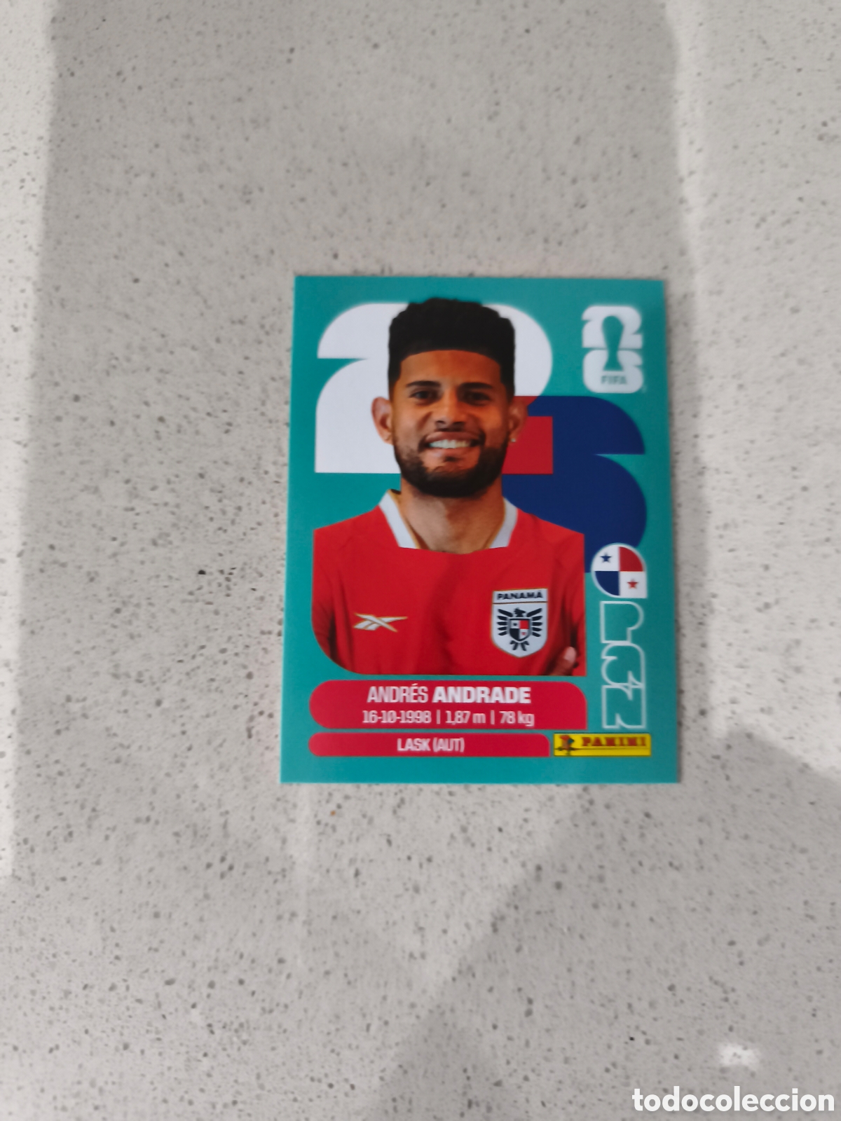 Cromos de f&uacute;tbol: CROMO N&Uacute;MERO 5 ANDRADE PANAM&Aacute;. MUNDIAL 2026. PANINI.